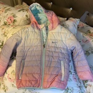 Nike Kids Gradient Puffer Jacket - Pink and Blue